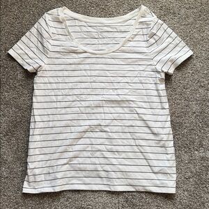 Striped White and Black T-Shirt